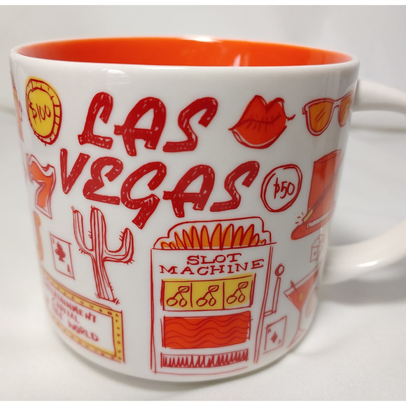 Starbucks Mugs Las Vegas Pair Been There Series 14oz Ceramic Coffee Cup Gift - Picture 6 of 11